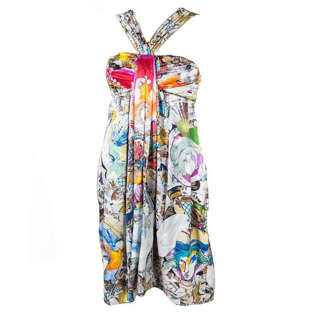 - VERSACE Julie Verhoeven Print Silk Dress size 4